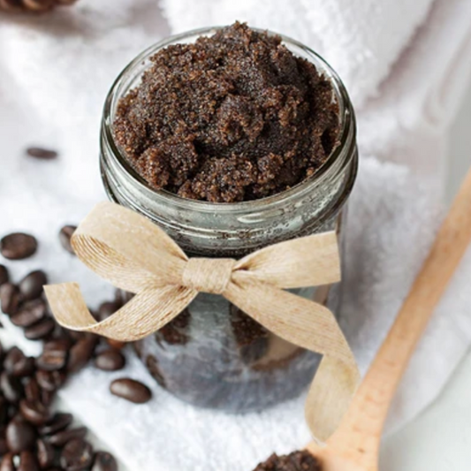 Zero waste gift: DIY coffee body scrub in a jar recipe